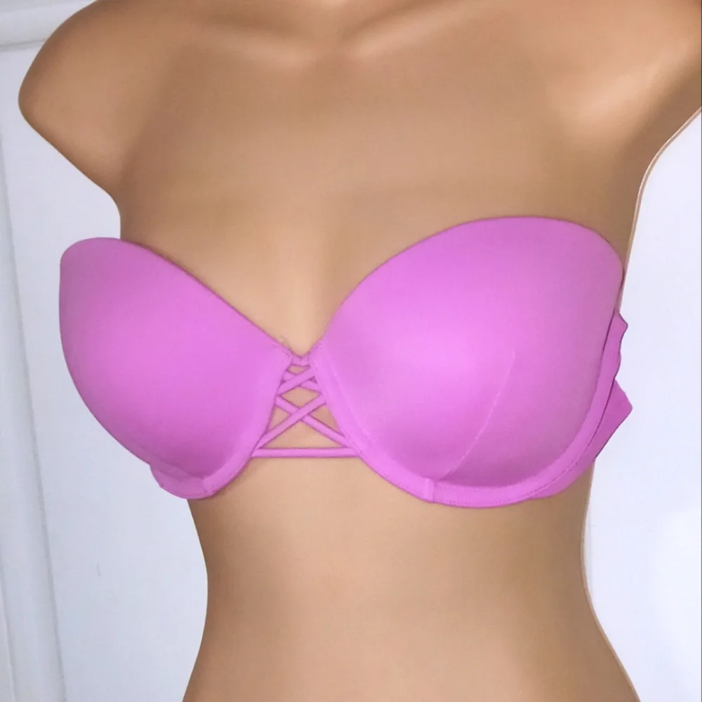 2 VS Bras, Victoria's Secret Pink and Lavender-Lilac colors. Sz. 36C & 34D - Picture 5 of 8